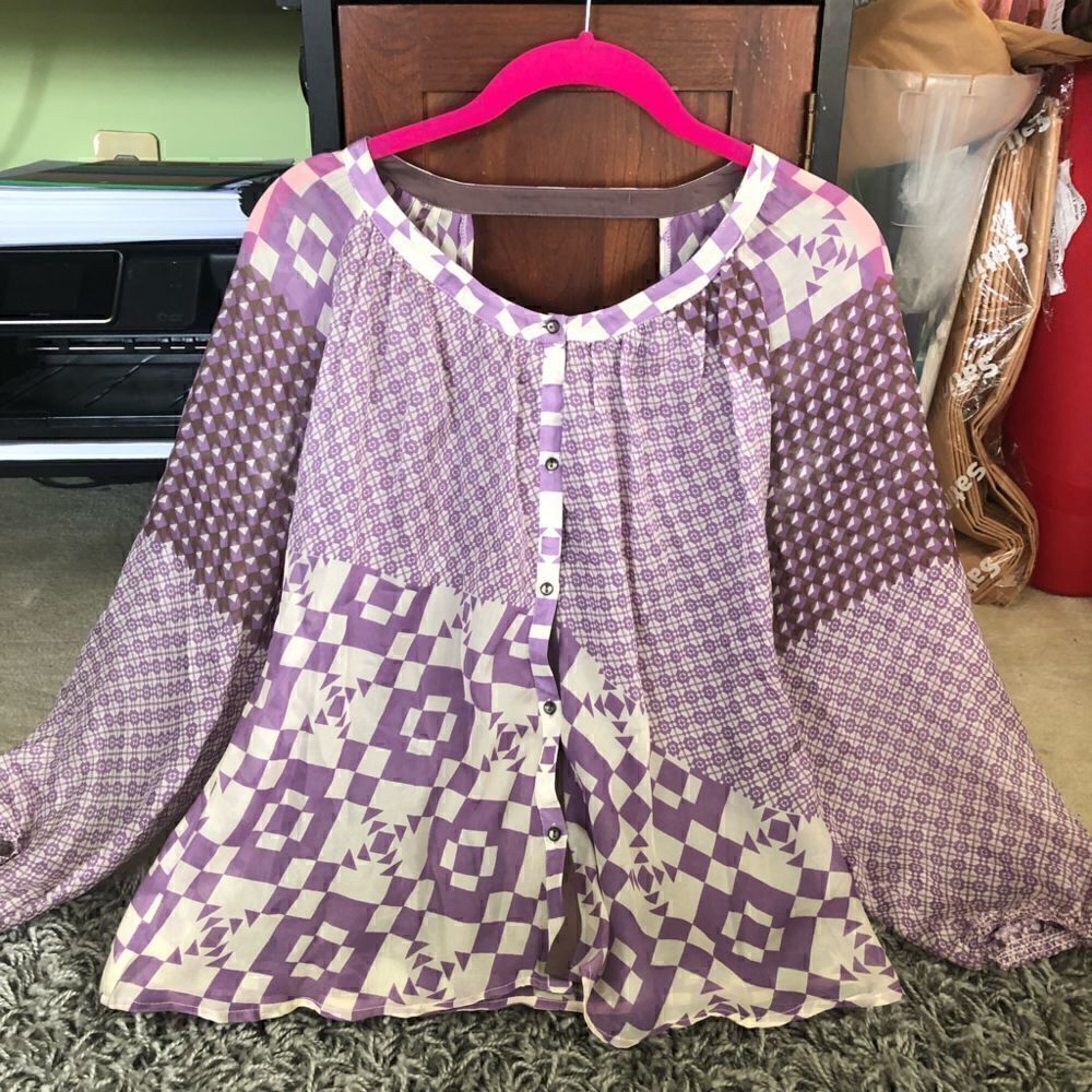 Anthropologie Babakul Silk Blouse  